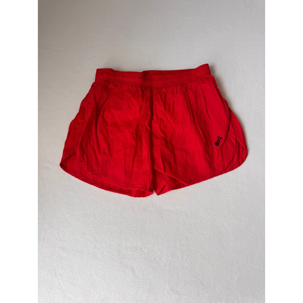 Vintage UZZI Active Wear Women's Medium Red Running Shorts Lined Retro Athletic